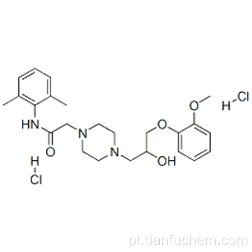 1-Piperazynoacetamid, N- (2,6-dimetylofenylo) -4- [2-hydroksy-3- (2-metoksyfenoksy) propylo] -, chlorowodorek (1: 2) CAS 95635-56-6